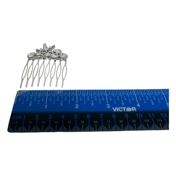 Swarovski Bailee Star Silver Tone Crystal Hair Comb Sparkling Wedding Formal - Picture 13 of 13